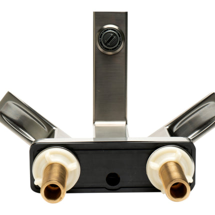 ALFI brand AB1020-BN Brushed Nickel Two-Handle 4'' Centerset Bathroom Faucet ALFI brand