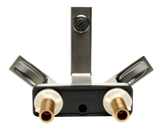 ALFI brand AB1020-BN Brushed Nickel Two-Handle 4'' Centerset Bathroom Faucet ALFI brand