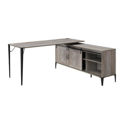 ACME OF00001 Zakwani Gray Oak Writing Desk  1