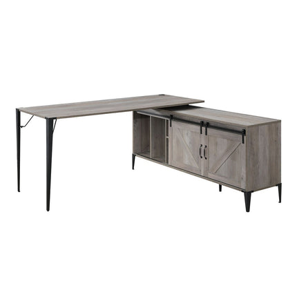 ACME OF00001 Zakwani Gray Oak Writing Desk  4
