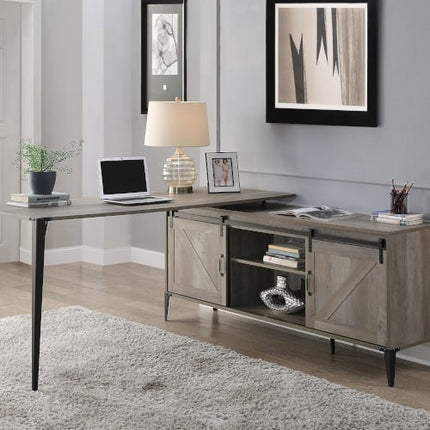 ACME OF00001 Zakwani Gray Oak Writing Desk