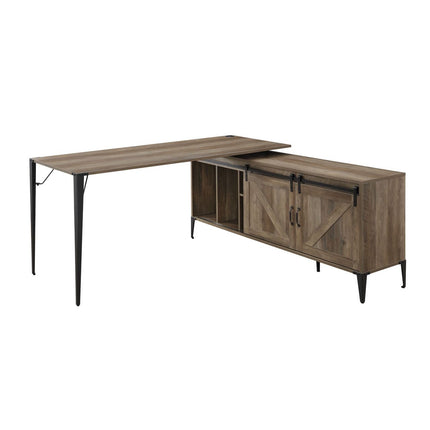 ACME OF00002 Zakwani Rustic Oak Writing Desk  4