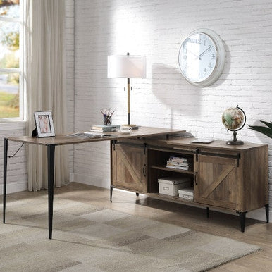ACME OF00002 Zakwani Rustic Oak Writing Desk ACME Furniture