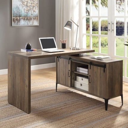 ACME OF00006 Zakwani Rustic Oak Writing Desk