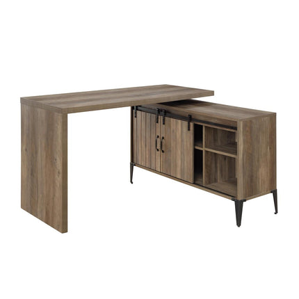 ACME OF00006 Zakwani Rustic Oak Writing Desk  2