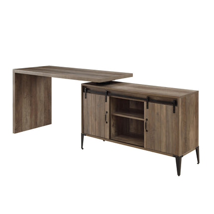ACME OF00006 Zakwani Rustic Oak Writing Desk  3