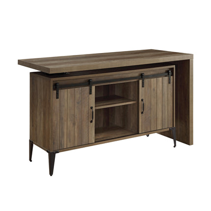 ACME OF00006 Zakwani Rustic Oak Writing Desk  4