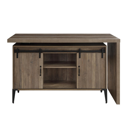 ACME OF00006 Zakwani Rustic Oak Writing Desk  5