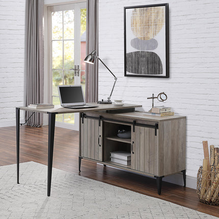 ACME OF00009 Zakwani Gray Oak Writing Desk  5