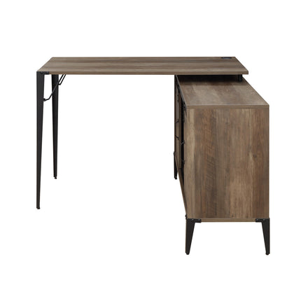 ACME OF00012 Zakwani Rustic Oak Writing Desk with USB  1
