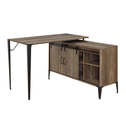 ACME OF00012 Zakwani Rustic Oak Writing Desk with USB  2