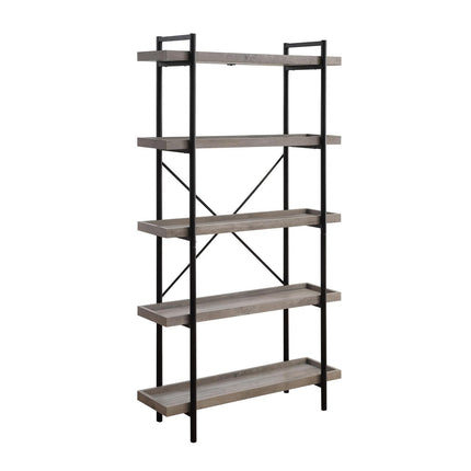 ACME OF00013 Zakwani Gray Oak Bookshelf  1