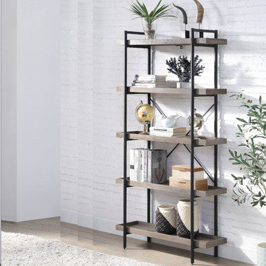 ACME OF00013 Zakwani Gray Oak Bookshelf ACME Furniture