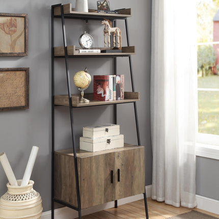 ACME OF00016 Zakwani Rustic Oak Bookshelf  3