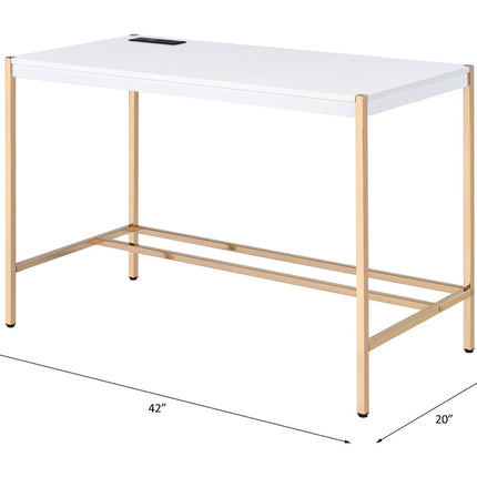 ACME OF00020 Midriaks White Writing Desk  7
