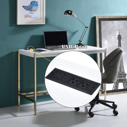 ACME OF00020 Midriaks White Writing Desk  9