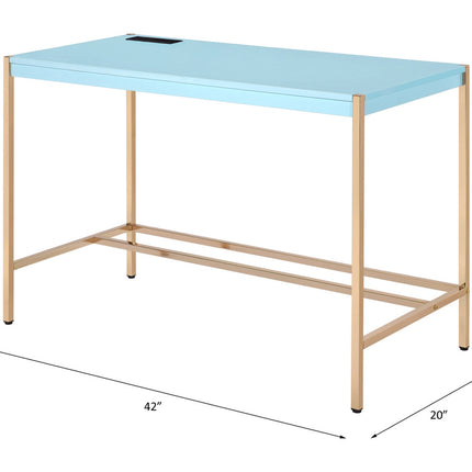 ACME OF00023 Midriaks Baby Blue Writing Office Desk  6