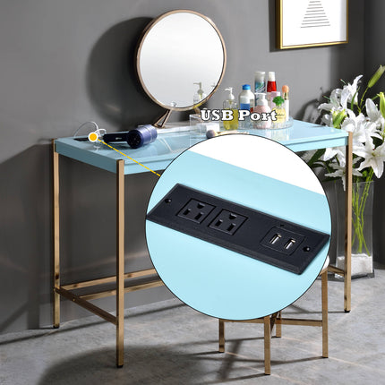 ACME OF00023 Midriaks Baby Blue Writing Office Desk  8