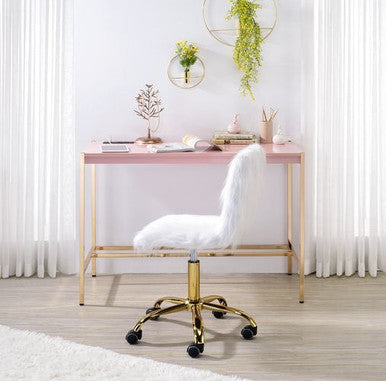 ACME OF00024 Midriaks Pink Writing Desk ACME Furniture