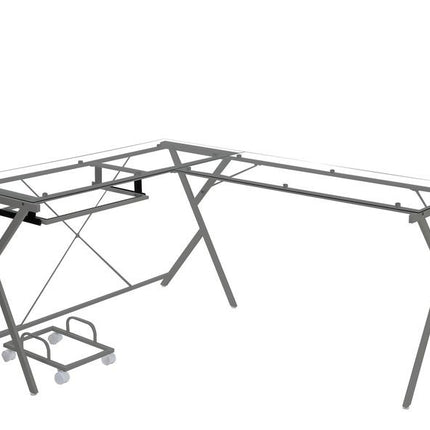 ACME OF00047 Dazenus Silver Writing Desk  1