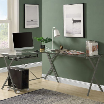 ACME OF00047 Dazenus Silver Writing Desk