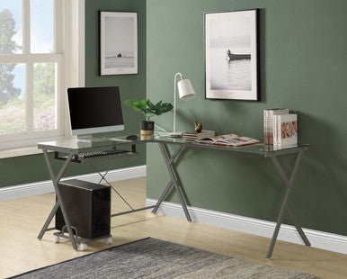 ACME OF00047 Dazenus Silver Writing Desk ACME Furniture