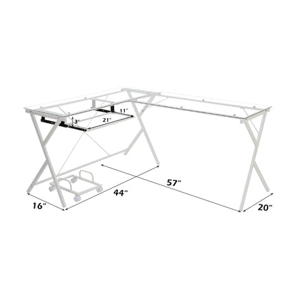 ACME OF00048 Dazenus White Writing Desk  6