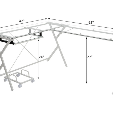 ACME OF00048 Dazenus White Writing Desk  5
