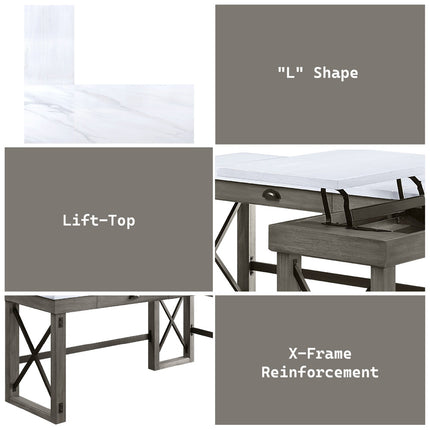 ACME OF00056 Talmar Gray Writing Desk  8