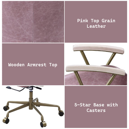 ACME OF00399 Hamilton Pink Office Chair  10