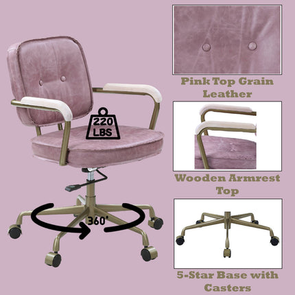 ACME OF00400 Siecross Pink Office Chair  10