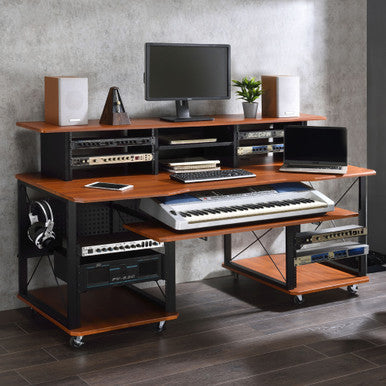 ACME OF00988 Megara Cherry Music Desk ACME Furniture