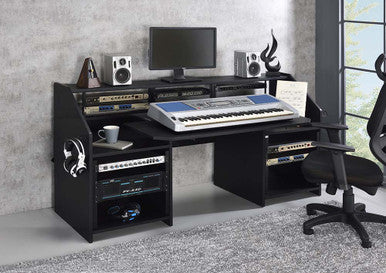 ACME OF00993 Annette Black Music Desk ACME Furniture