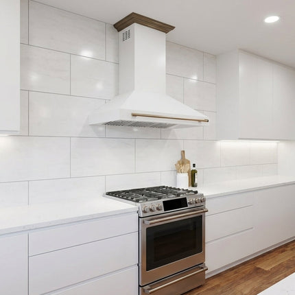Forno Aria 48 Inch Wall-Mounted Range Hood in White FORNO