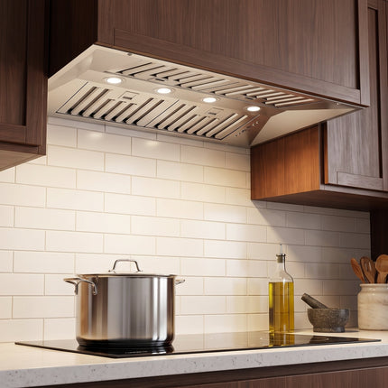 Forno Altilia 36-Inch Insert Range Hood, Stainless Steel, LED Lighting, Baffle Filters FORNO