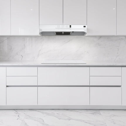 Forno Cappa 30-Inch Under Cabinet Range Hood, White, 200 CFM, Convertible, LED Lighting FORNO