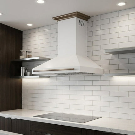 Forno Aria 48 Inch Wall-Mounted Range Hood in White FORNO