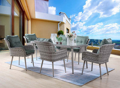 ACME OT01095 Jenneva 7Pc Patio Dining Set ACME Furniture