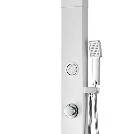 ANZZI Inland Series 44 in. Full Body Shower Panel System with Heavy Rain Shower and Spray Wand in White SP-AZ062 Anzzi