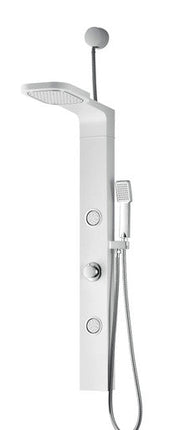 ANZZI Inland Series 44 in. Full Body Shower Panel System with Heavy Rain Shower and Spray Wand in White SP-AZ062 Anzzi