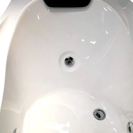 EAGO AM189ETL-R 6 ft Left Drain Acrylic White Whirlpool Bathtub w Fixtures