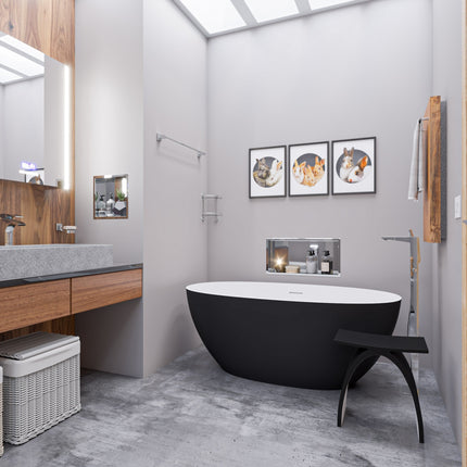 ALFI brand AB2475-PC Polished Chrome Single Hole Floor Mounted Tub Filler Alfi Brand