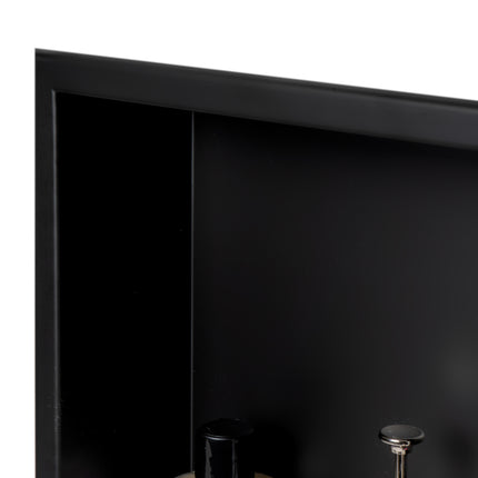 ALFI brand 16" x 16" Black Matte Stainless Steel Square Single Shelf Bath Shower Niche - ABNC1616-BLA