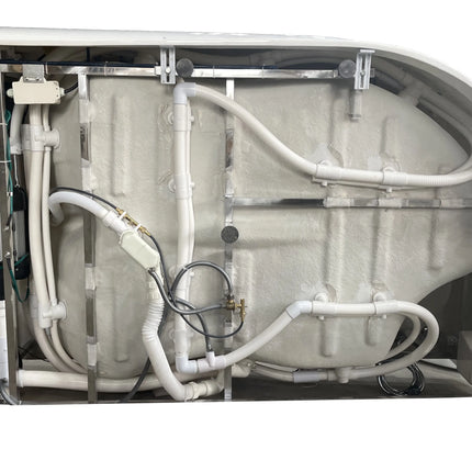 EAGO AM124ETL-R 6 ft Left Drain Corner Acrylic White Whirlpool Bathtub for Two