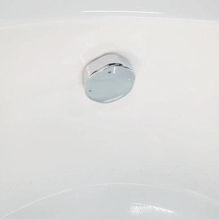 EAGO AM2130  66" Round Free Standing Acrylic Air Bubble Bathtub