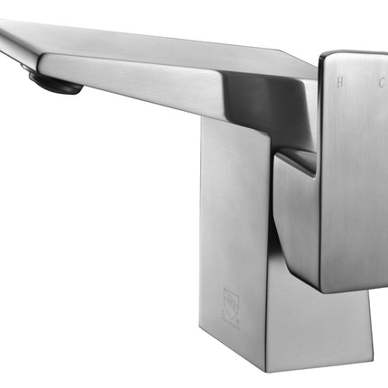 ALFI brand AB1470-BN Brushed Nickel Modern Single Hole Bathroom Faucet Alfi Brand