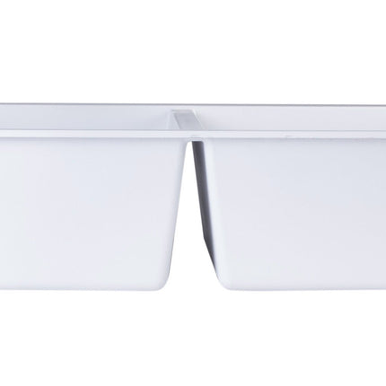 ALFI brand AB3420UM-W White 34" Undermount Double Bowl Granite Composite Kitchen Sink Alfi Brand