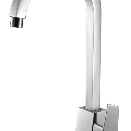 ALFI brand AB3470-BN Brushed Nickel Gooseneck Single Hole Bathroom Faucet Alfi Brand