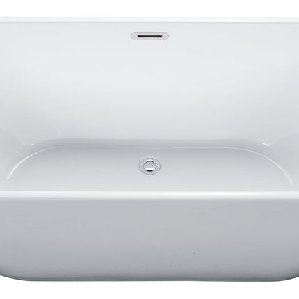 ALFI brand AB8839 67 inch White Oval Acrylic Free Standing Soaking Bathtub Alfi Brand