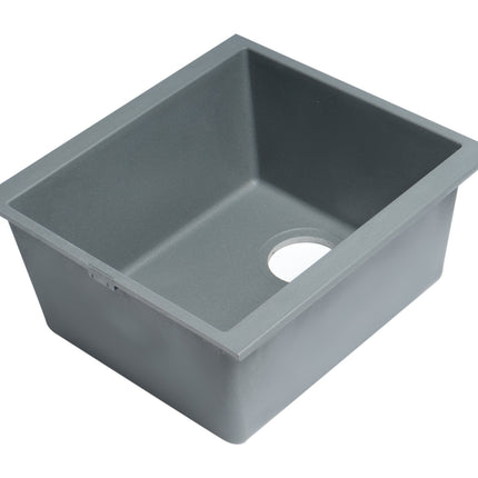 ALFI brand AB1720UM-T Titanium 17" Undermount Rectangular Granite Composite Kitchen Prep Sink Alfi Brand